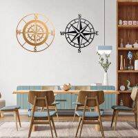 Vintage Nautical Compass แผ่นโลหะ Cutout Wall Art สำหรับห้องนั่งเล่นห้องน้ำห้องนอนในร่มและกลางแจ้งตกแต่งสนิมดู