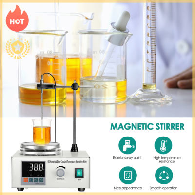 200W, 1000ML ช้อนคนแม่เหล็ก,แม่เหล็ก Stirrer พร้อมจอแสดงผลอุณหภูมิดิจิตอลปรับความเร็ว,แม่เหล็กผสมจานร้อนช้อนคนแม่เหล็กช้อนคนด้ามยาว,Lab Homebrew เครื่องครัว