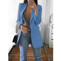 Spring Autumn Long Blazer Women Suit Outwear Slim Coats Office Ladies Blazer Work Jacket Fashion Korean Casual Womens Blazer