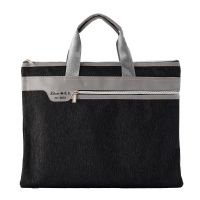 Fashion Canvas File Folders Portable Briefbag Double Layer Zipper File Bag File Office Storage Briefcase