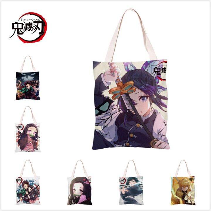 anime-kimetsu-no-yaiba-canvas-bag-shoulder-demon-slayer-zipper-bag-large-tanjirou-nezuko-agatsuma-zenitsu