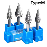 1 ชิ้น M ประเภท 6 มิลลิเมตรก้านทังสเตนคาร์ไบด์เสี้ยนบิต CNC แกะสลักตัดแบบโรตารี่