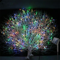 Solar Branch Fairy Lights, Waterfall Vine String Lights Waterproof Hanging Twinkle Fairy Lights Copper Wire LED Solar Lights