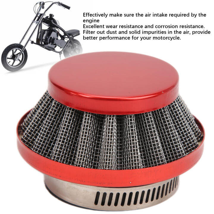 mini-bike-air-cleaner-แอพพลิเคชั่นกว้างป้องกันการสึกหรอตัวกรองอากาศ-atv-สีแดงสำหรับ-47cc-49cc-pocket-bikes