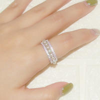 [COD]A ชื่อใหญ่ในยุโรปและอเมริกา s925 แหวนเงินแท้สำหรับผู้หญิงแหวนเพิร์ลเอวเล็กประดับเพชรแหวนนิ้วชี้สง่างามเครื่องประดับ Christmas Gift