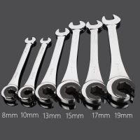 1pc 8-19mm Tubing Ratchet Wrench Spanner Combination Wrench Flex-head Metric Oil Flexible Open End Wrenches Tools