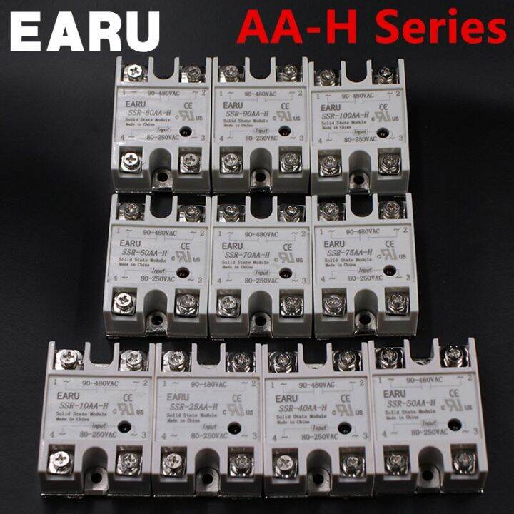 รีเลย์สถานะของแข็ง60a-ssr-60aa-h-80-250v-ac-ถึง90-480v-ac-ssr-รีเลย์60aa-h-โซลิดสเตตควบคุมความต้านทาน