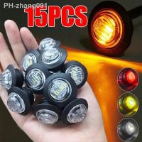 2/5/10/15PCS 12V/24V Round Trailer Side Marker Lights Yellow White Red For Trucks Clearance Lights Truck Turn Signal Lamp