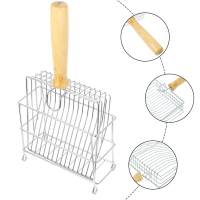 สแตนเลสแมวครอกทรายตักตักนำมาใช้ใหม่สัตว์เลี้ยงสัตว์เลื้อยคลานสกปรก Sifter โลหะถุงขยะ