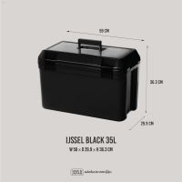 (Made in Japan) กระติกเก็บความเย็น IJSSEL (35L) ALL BLACK