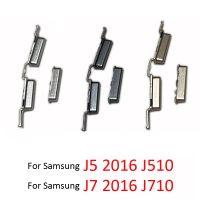 50เหมาะสำหรับ Samsung Galaxy J5 J7 2016 J510 J710 J510F J710F กรอบโทรศัพท์ปุ่มเปิด/ปิดเสียงคีย์ด้านข้างเปิดปิดใหม่สำหรับ J5 J7โลหะ