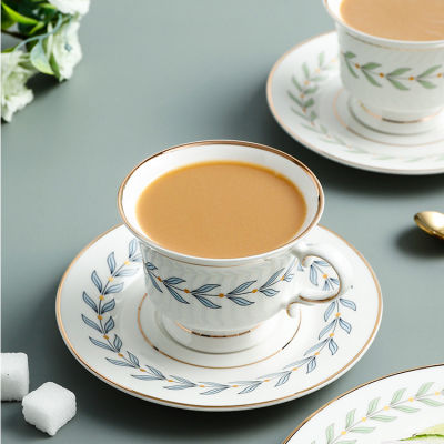 Simple Nordic Coffee Cup And Saucer Set Decor Art Ice Coffee Cup Saucer Teaware Tea Bowl Porcelain Tazas Cafe Tableware BJ50BD