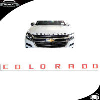 โลโก้ COLORADO LOGO COLORADO ติดฝากระโปรงหน้า สีแดง 1ชิ้น chevrolet 2-4 ประตู มีบริการเก็บเงินปลายทาง