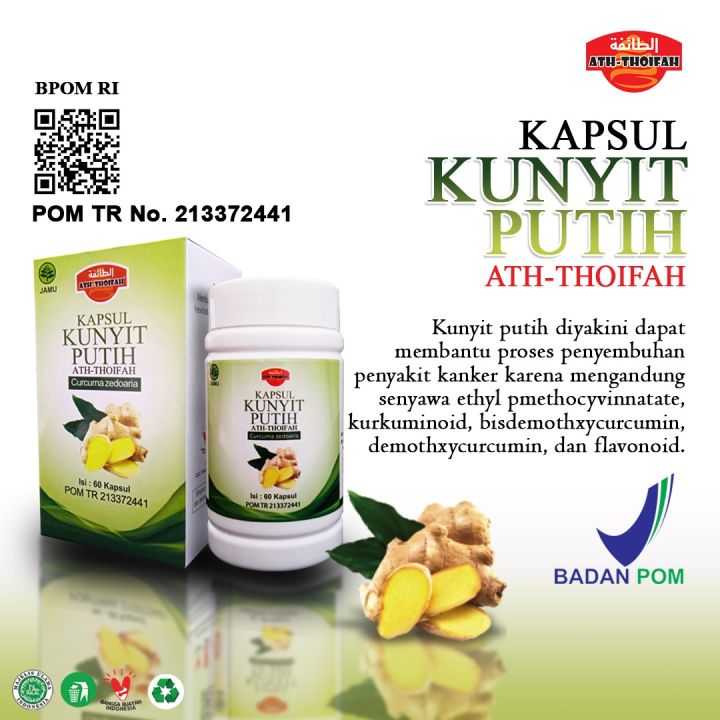 Kapsul Kunyit Putih Isi 60 Kps Obat Kanker Antioksidan Dll Lazada Indonesia 4347