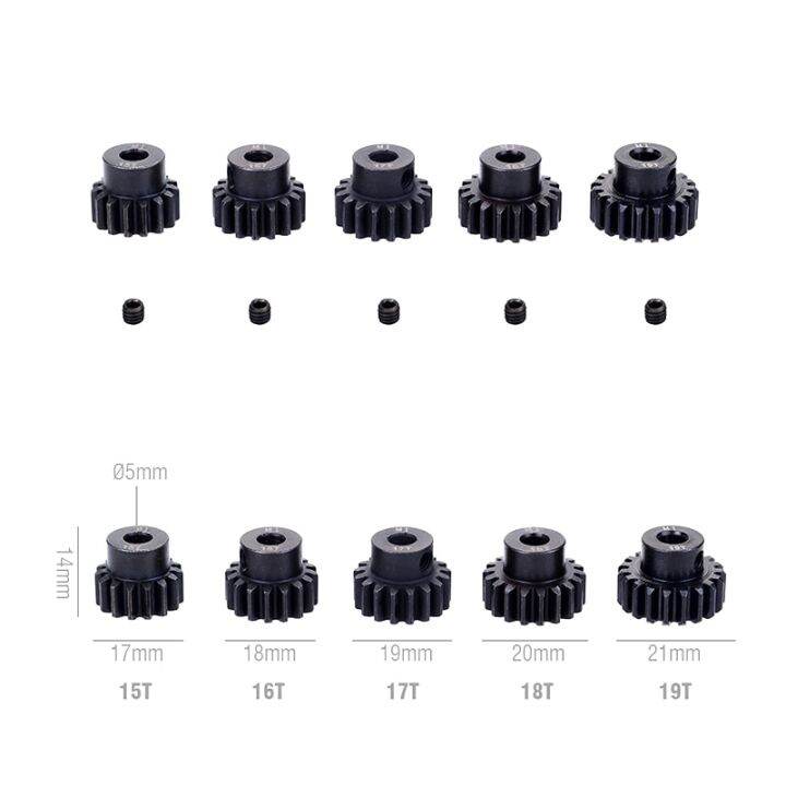 m1สีดำขนาด5มม-11ตัน12t-14t-15t-17t-18t-20t-21t-22t-24t-25t-28t-30t-เกียร์มอเตอร์ปีกนกโลหะเหล็กสีดำสำหรับ1-10รถโมเดล-rc-มอเตอร์ไฟฟ้า-moto