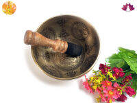 ขันทิเบตแฮนด์เมด ขนาด13.7ซม. น้ำหนัก536กรัม ชามทำสมาธิแฮนด์เมด Tibetan Handmade Singing Bowl