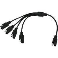 SAE Extension Cable Y Splitter 1 to 4 SAE Extension Cable for Motorcycle Automotive 18 AWG 40 CM