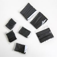 127pcs Black 2:1 Polyolefin Heat Shrink Tube 1.0-14.0mm Wrap Wire Insulated Cable Sleeve Shrinkable Tube Kit Electrical Circuitry Parts