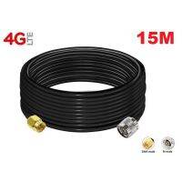 RG58 Low loss 15 เมตร Extension Antenna Cable PR SMA Male to N Type Male 50Ohm Coax Cable 15 Meter