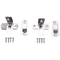 【LZ】☽✑  2 Pcs 90 Degree Right Angle Door Latch Hasp Bending Latch Buckle Bolt Sliding Lock Barrel Bolt for Doors and Window