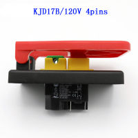 Kedu KJD17B120V 18A (16A) 4pis ตารางเลื่อยแม่เหล็กไฟฟ้าปุ่มกดสวิทช์ Paddle สำหรับ Bench Saw เครื่องไม้