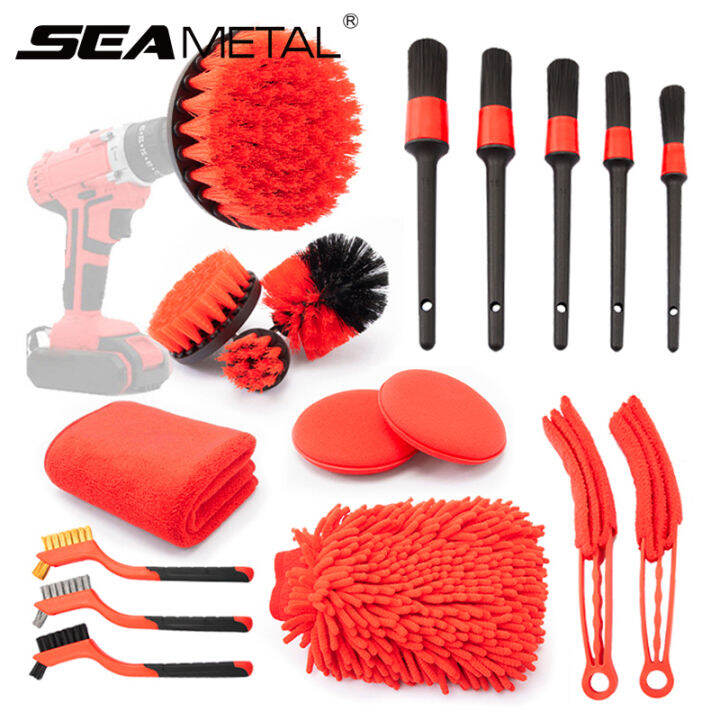 18 Pcs Car Cleaning Tools Kit with Car Detailing Brush Set Auto