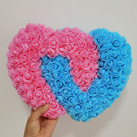 New Product Roses Artificial Flower Wall Wedding Decoration Rose Flower Heart-shaped Pendant Party Supplier