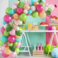 Various Flamingo Balloons Party Decorations Set For Birthday Flamingo Party Decorations Summer Tropical Hawaiian Style Aluminum Foil Balloon Banner Birthday Balloon SetLatex Balloons Party Décor Parti Party Needs