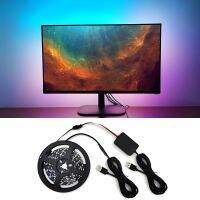 DIY Ambient Computer Monitor Desktop PC Screen Backlight Lighting RGB USB Addressable WS2812B Smart LED Strip Full Kit