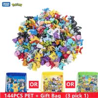 Pokemon Figures Model Lot Bulk Buy 24-144Pcs Different Styles Pikachu Anime Figure Dolls Kawaii Toys Gift Birthday Kids Give Bag