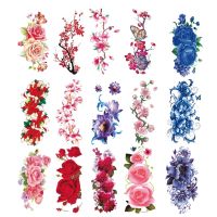 Tattoo Stickers Flower Tattoos Waterproof Sticker Floral Shoulder Temporary Temperary Cherry Blossoms Women Adults Fake