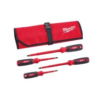 Milwaukee 48-22-2204 4 PC 1000V Insulated Screwdriver Set w/ Roll Pouch