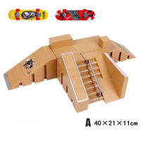 Finger Skateboard Kit Tech Deck Bigger Fingerboard Ramps Skate Park Set Fingers Sport Training Props Skateboard Ramp Toy For Kid