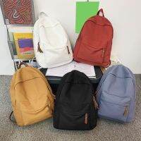 Ransel Wanita Pria Tas Kanvas Solid Kasual Ransel Anti Maling Tas Sekolah Siswa Ransel Travel Ransel Mochila