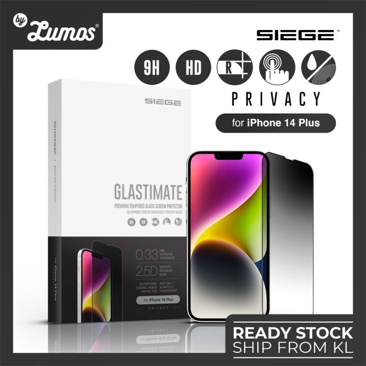 siege-glastimate-ฟิล์มกระจกนิรภัยกันรอยหน้าจอ-2-5d-เพื่อความเป็นส่วนตัว-สําหรับ-apple-iphone-14-plus