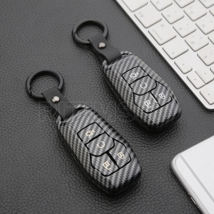 carbon-fiber-abs-car-key-cover-case-protection-for-ford-fusion-mondeo-mustang-f-150-explorer-edge-2015-2016-2017-2018-2019