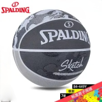 2021 New Spalding Basketball Genuine No. 7 Sketch Outdoor Game Special Rubber Wear-resistant