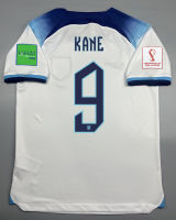 เสื้อบอล แฟนบอล ทีมชาติ อังกฤษ เหย้า 2022-23 England Home 9 KANE อาร์ม ฟุตบอลโลก World Cup 2022 สีขาว