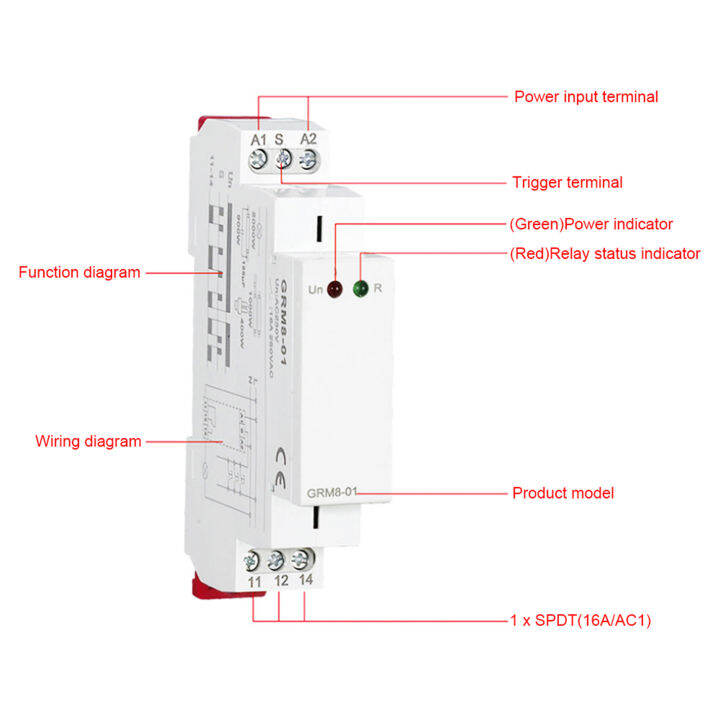 Impulse Relay GRM801 Electronic Impulse Relay Latching Relay Memory Relay AC/DC12240V Lazada PH