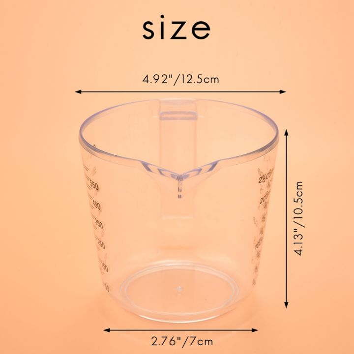 baking-tools-double-sided-graduated-plastic-measuring-cup-with-graduated-measuring-cup-measuring-cylinder-600ml