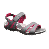 รองเท้ารัดส้นผู้หญิง รองเท้าเดินป่าผู้หญิง รองเท้ารัดส้น QUECHUA Womens walking sandals - NH100 - Grey/Pink