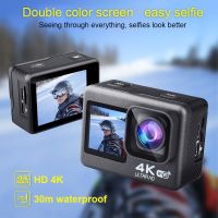 2022 New Style 4K FHD 60FPS Action Camera 24MP 2.0 Inch Screen LCD EIS 8x Zoom Video Shooting 30m Waterproof Pro Sports Cam Go