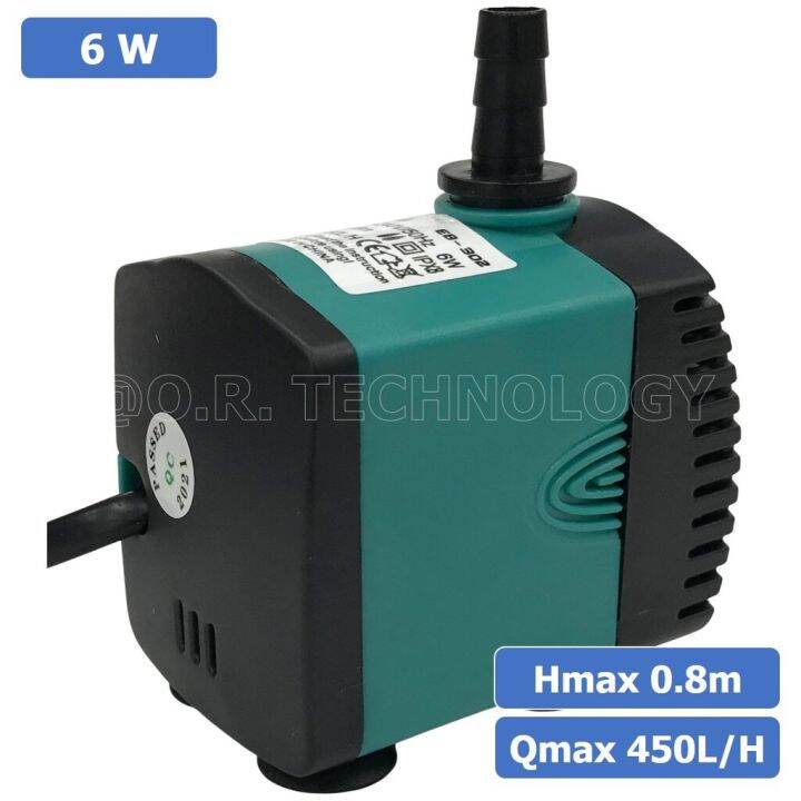 1ชิ้น-eb-302-ปั๊มน้ำ-ปั๊มแช่-พร้อมปลั๊กเสียบ-220vac-6w-water-pump-submersible-pump-ebang-hmax-0-8m-qmax-450l-h