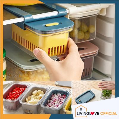 โปรโมชั่น+++ LH5HVU ลดเลย 50.- กล่องเก็บของในตู้เย็น สะเด็ดน้ำได้ แขวนได้ ที่เก็บของในครัว กล่องเก็บของแบบหนีบ ราคาถูก กล่อง เก็บ ของ กล่องเก็บของใส กล่องเก็บของรถ กล่องเก็บของ camping