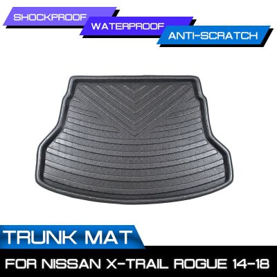 พรมปูพื้นรถยนต์พรมสำหรับ Nissan X-Trail Rogue 2014 2015 2016 2017 2018ด้านหลัง Trunk Anti-Mud Cover