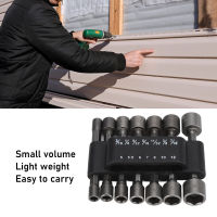 14Pcs Nuts Driver Drill Bit Chrome Vanadium Steel ABS Hex Power Socket with Storage Base