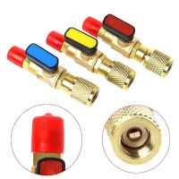 3PC Air Conditioning Refrigerant Safety Valve R410A R22 Refrigerant Fluorinated Ball Valve for Refrigeration Manifold Gauges