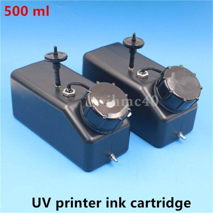 UV Printer Ink Cartridge 500Ml Ink Tank With Level Sensor Air Filter