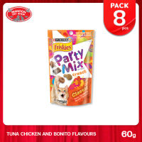 [8 PCS][MANOON] FRISKIES Party Mix Classic ขนาด 60 กรัม