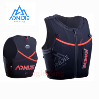 AONIJIE C9106 Newest 10L Quick Dry Sports Backpack Hydration Pack Vest Bag With Zipper For Hiking Running Marathon Race Black